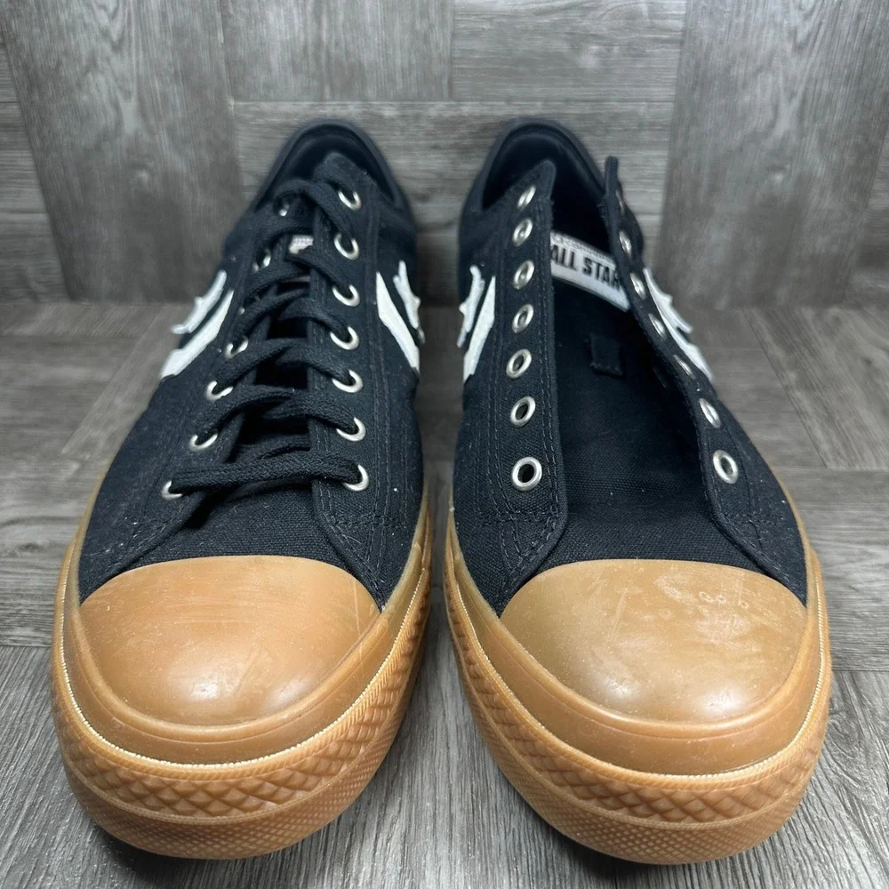 Converse Star Player 76 Mens 11.5 Black Canvas Gum Sole Low Top Sneakers - Picture 4 of 8